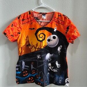 Disney's Night before Christmas scrub top size medium